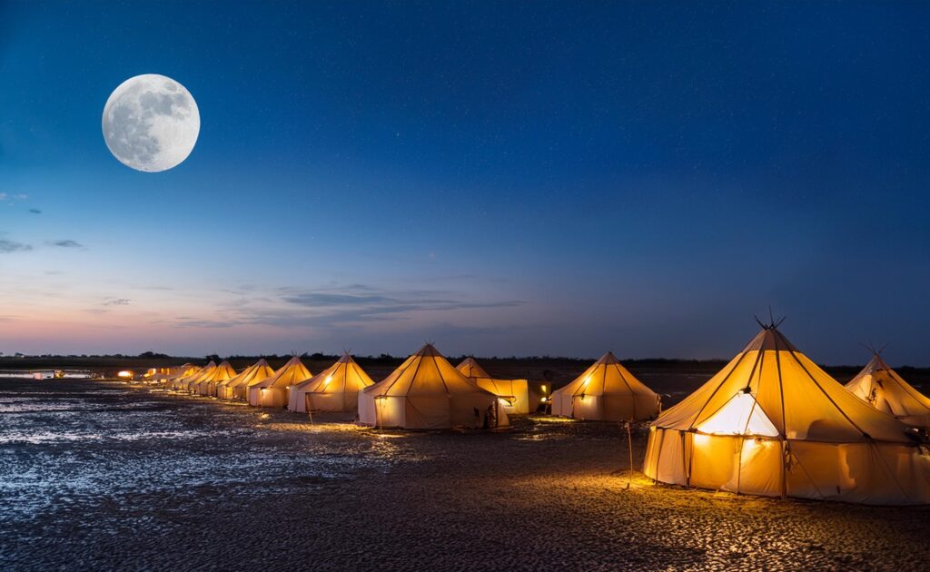 full moon night in rann of kutch